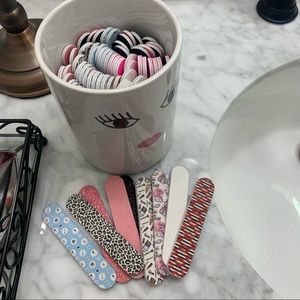 Canister with nail files